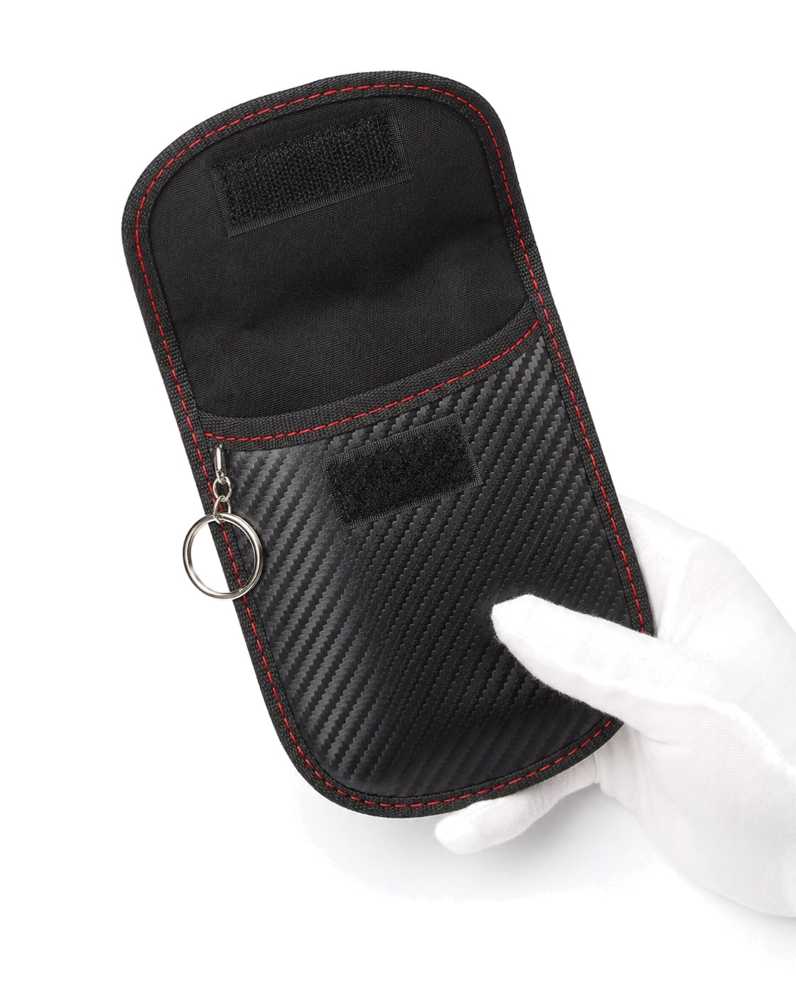 FobLocks pouch, open showing the lining