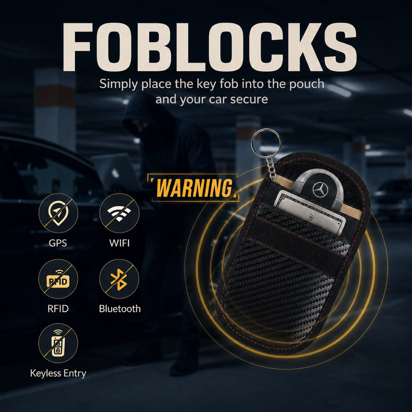 FobLocks signal-blocking pouch