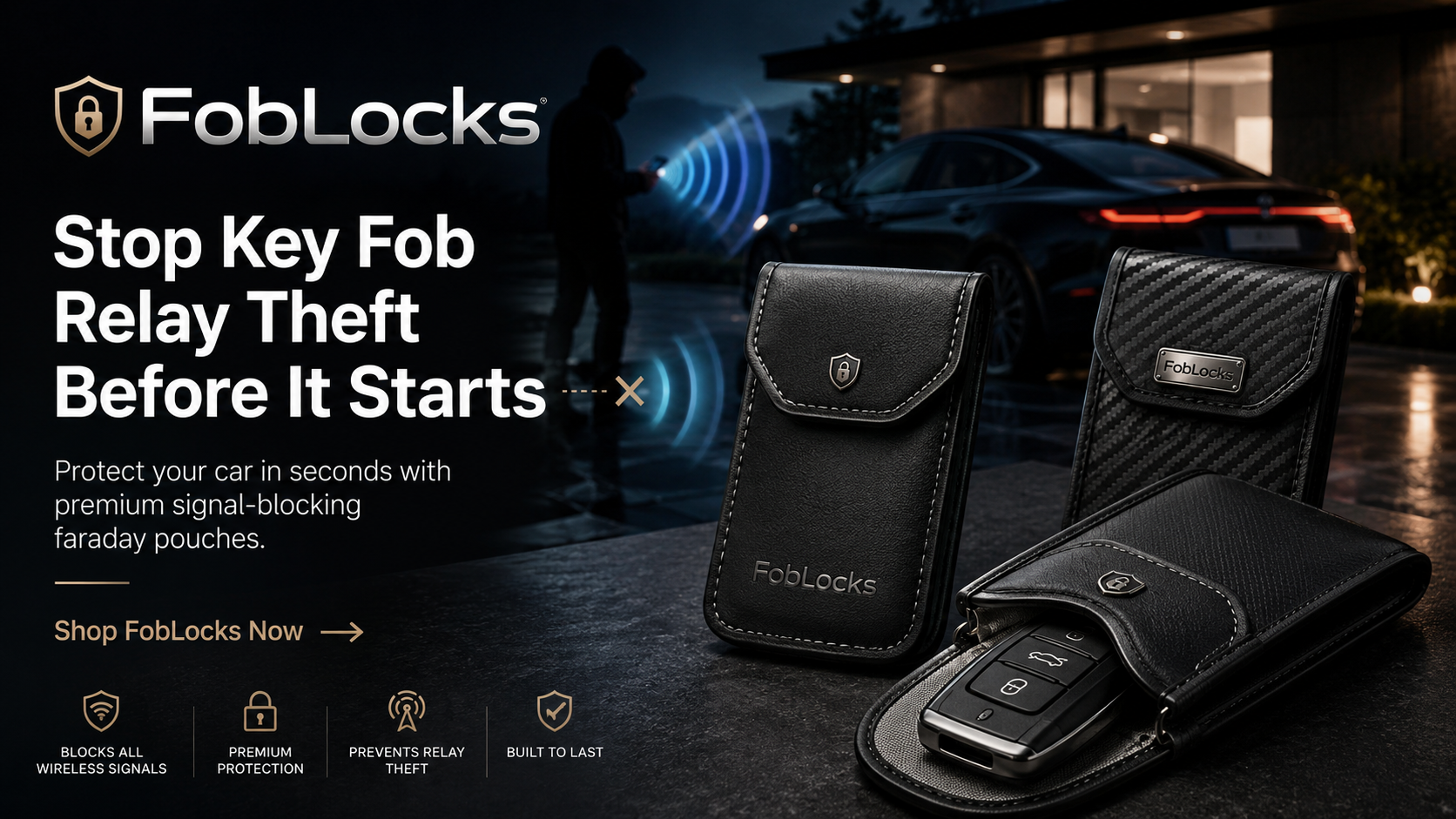 FobLocks signal-blocking key pouches